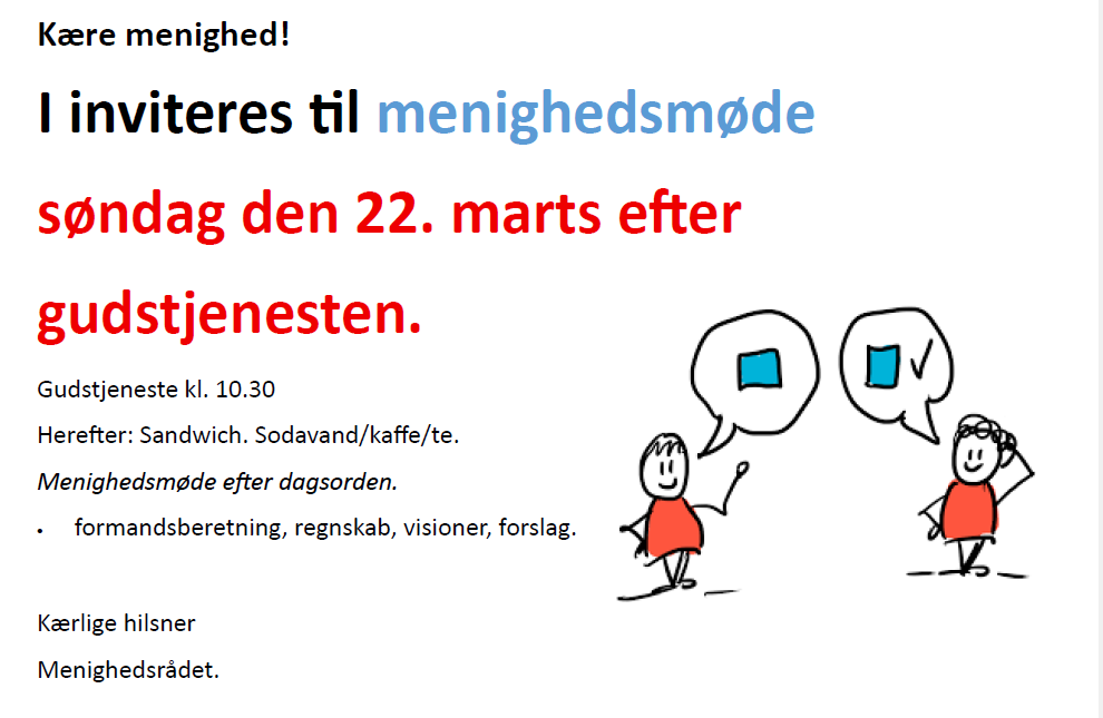Invitation til menighedsmøde